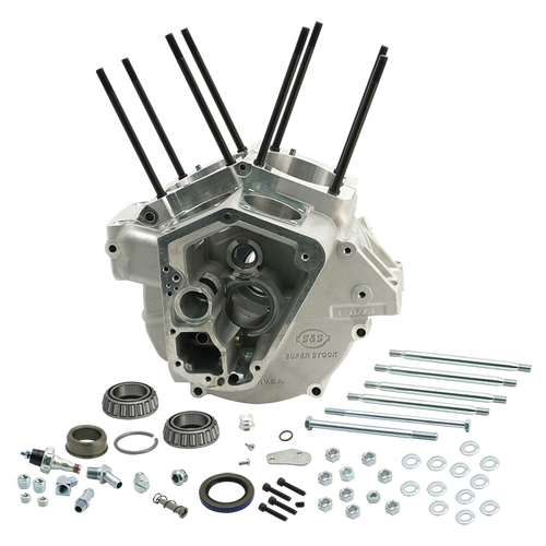 S&S Cycle 92-99 BT w/ Stock Bore Super Stock Alternator Style Crankcase - Natural