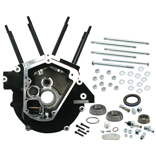 S&S Cycle 92-99 BT w/ 3-5/8 Bore Super Stock Alternator Style Crankcase - Wrinkle Black
