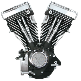 S&S Cycle 84-99 BT V80 Long Block Engine - Wrinkle Black