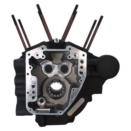 S&S Cycle 07-16 BT Engines w/ 4-1/8in Bore Super Stock T2 Crankcase - Wrinkle Black