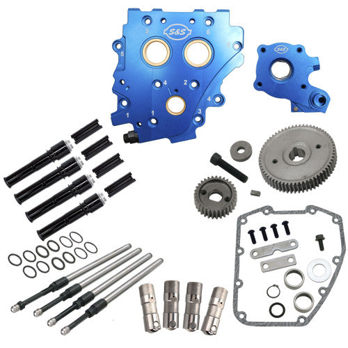 S&S Cycle 2006 Dyna/2007+ BT Gear Drive Cam Chest Kit w/o Cam - Black Pushrod Tubes