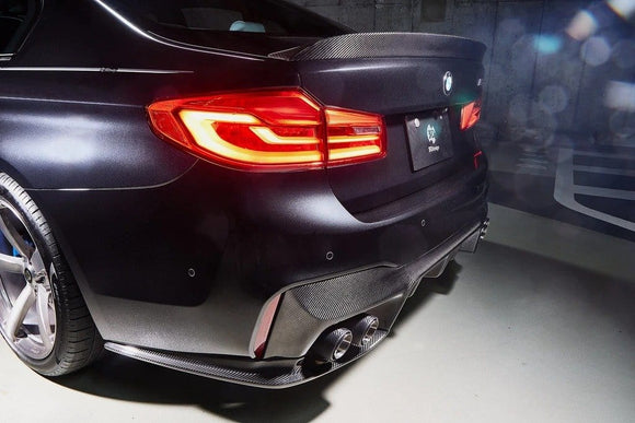 3D Design F90 M5 Carbon Rear Under Splitter Set