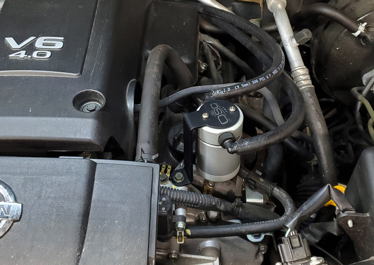 J&L 2005-2019 Nissan Frontier 4L Oil Separator 3.0 - Clear Anodized - 0