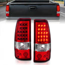 ANZO 2003-2006 Chevrolet Silverado 1500 LED Taillights Red/Clear-1