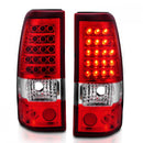 ANZO 2003-2006 Chevrolet Silverado 1500 LED Taillights Red/Clear-2