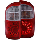 ANZO 2004-2006 Toyota Tundra LED Taillights Red/Clear-1
