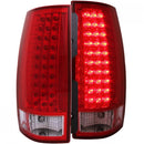 ANZO 2007-2014 Chevrolet Suburban LED Taillights Red/Clear-1