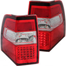 ANZO 2007-2014 Ford Expedition LED Taillights Red/Clear-1