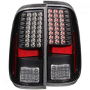 ANZO 2008-2015 Ford F-250 LED Taillights Black-1