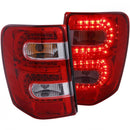 ANZO 1999-2004 Jeep Grand Cherokee LED Taillights Red/Clear-1