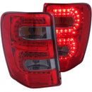 ANZO 1999-2004 Jeep Grand Cherokee LED Taillights Red/Smoke-1
