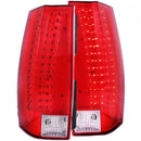 ANZO 2007-2014 Chevrolet Suburban LED Taillights Red/Clear - Escalade Look-1