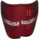 ANZO 2009-2013 Ford F-150 LED Taillights Red/Clear-1