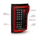 ANZO 2015-2016 Ford F-150 LED Taillights Black-4