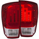 ANZO 2016-2017 Toyota Tacoma LED Taillights Red/Clear-1