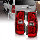 ANZO 2007-2014 Chevy Tahoe Taillight Red/Clear Lens (OE Replacement)-1