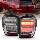 ANZO 2014-2020 Toyota 4Runner T.L Chrome Housing Clear Lens Red Light Bar W/Sequential-1