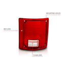 ANZO 1978-1991 Chevy Blazer Taillight Red/Clear Lens w/o Chrome Trim Fleetside (OE Replacement)-2