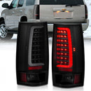 ANZO 2007-2014 Chevy Tahoe LED Taillight Plank Style Black w/Smoke Lens-1
