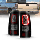 ANZO 2003-2006 Chevy Silverado 1500 LED Taillights Plank Style Black w/Smoke Lens-1
