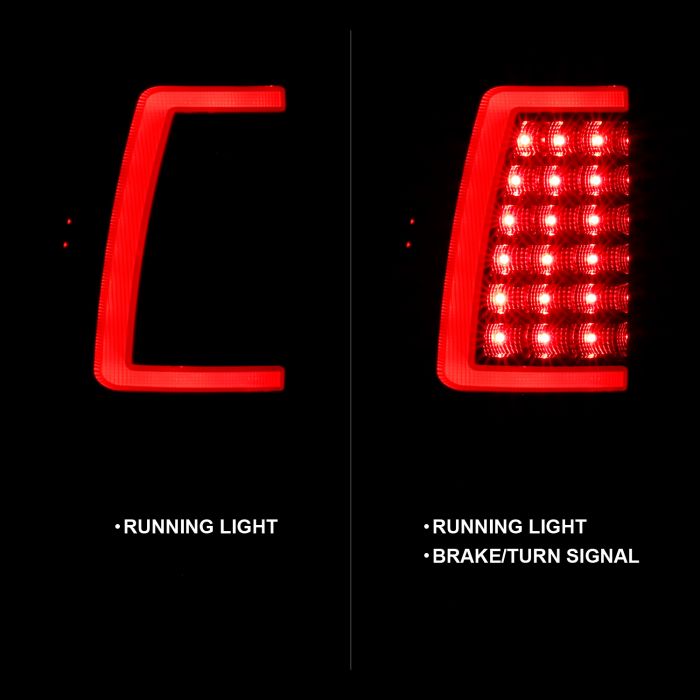 ANZO 2003-2006 Chevy Silverado 1500 LED Taillights Plank Style Black w/Smoke Lens - 0