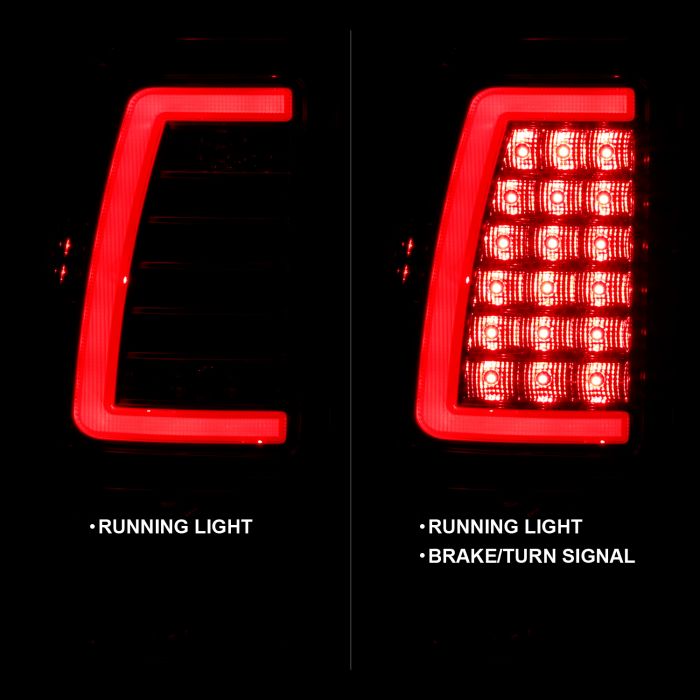 ANZO 2003-2006 Chevy Silverado 1500 LED Taillights Plank Style Chrome With Red/Clear Lens - 0