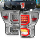 ANZO 2007-2013 Toyota Tundra LED Taillights Chrome Housing Clear Lens Pair-1