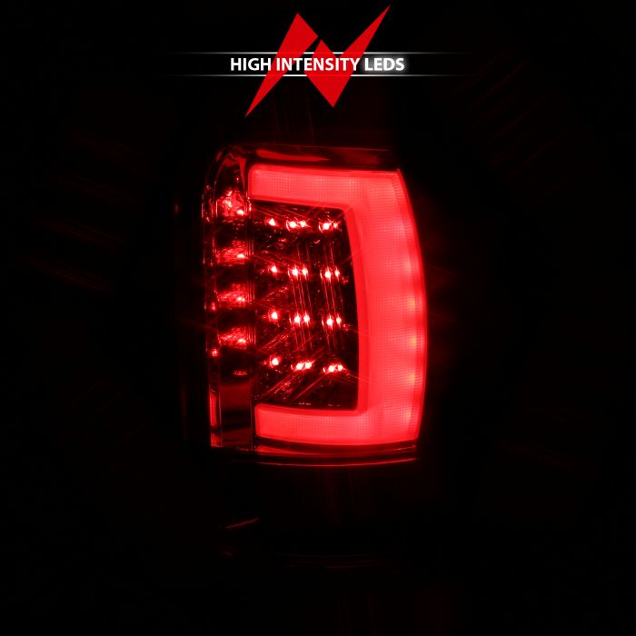 ANZO 1994-2001 Dodge Ram 1500 LED Taillights Plank Style Chrome w/ Clear Lens - 0