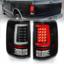 ANZO 2004-2006 Ford F-150 LED Tail Lights w/ Light Bar Black Housing Clear Lens-1