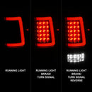 ANZO 2004-2006 Ford F-150 LED Tail Lights w/ Light Bar Black Housing Clear Lens-2