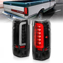 ANZO 1987-1996 Ford F-150 LED Taillights Black Housing Clear Lens (Pair)-1