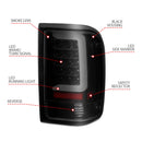 ANZO 1993-1997 Ford  Ranger LED Tail Lights w/ Light Bar Black Housing Smoked Lens-2