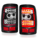 ANZO 2000-2006 Chevrolet Tahoe LED Tail Lights w/ Clear Lens Black Housing-1
