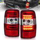 ANZO 2000-2006 Chevrolet Tahoe LED Tail Lights w/ Red Lens Chrome Housing-1