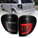 ANZO 2004-2007 Dodge Grand Caravan LED Tail Lights w/ Light Bar Black Housing Smoke Lens-1