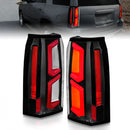 ANZO 2015-2020 Chevrolet Tahoe LED Tail Lights w/ Light Bar Black Housing Clear Lens-1