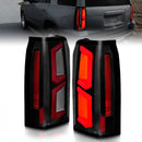 ANZO 2015-2020 Chevrolet Tahoe LED Tail Lights w/ Light Bar Black Housing Somke Lens-1