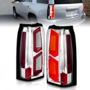 ANZO 2015-2020 Chevrolet Tahoe LED Tail Lights w/ Light Bar Chrome Housing Clear Lens-1