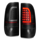 ANZO 1997-2003 Ford F-150 LED Tail Lights w/ Light Bar Black Housing Smoke Lens-1