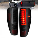 ANZO 2004-2012 Chevrolet Colorado/ GMC Canyon LED Tail Lights w/ Light Bar Black Housing Smoke Lens-1