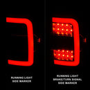 ANZO 2001-2011 Ford  Ranger LED Tail Lights w/ Light Bar Black Housing Clear Lens-2
