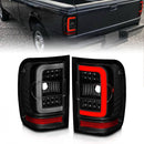 ANZO 01-11 Ford Ranger LED Taillights - Black Housing w/ Smoke Lens & Light Bar-1