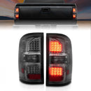 ANZO 2014-2018 GMC Sierra LED Tail Lights Black Housing Smoke Lens-1