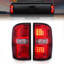 ANZO 2014-2018 GMC Sierra LED Tail Lights Black Housing Red/Clear Lens-1