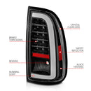 ANZO 00-06 Toyota Tundra LED Taillights w/ Light Bar Black Housing Clear Lens-2