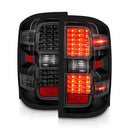 ANZO 15-19 Chevy Silverado 2500HD/3500HD (Factory Halogen Only) LED Tail Lights Black w/Clear Lens-1