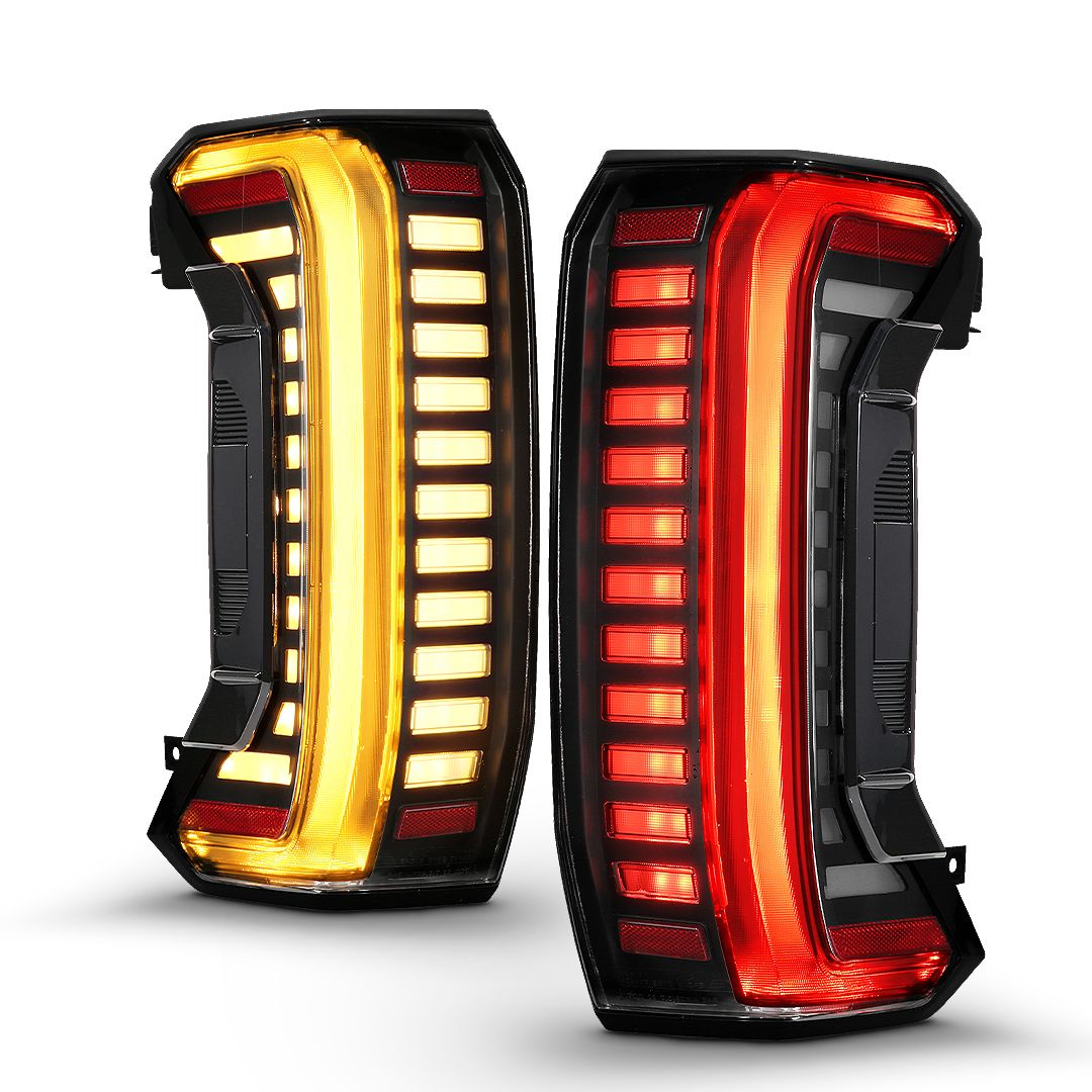 TOYOTA TUNDRA 22-24 FULL LED TAIL LIGHTS BLACK W/ INITIATION & SEQUENTIAL SIGNAL (DOES NOT FIT MODELS WITH FACTORY SEQUENTIAL SIGNAL) - 0