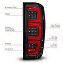 Anzo 19-23 GMC Sierra 1500/2500HD/3500HD Black Replacement Full LED Bar Tail Light-2