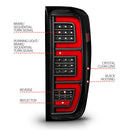 Anzo 19-23 GMC Sierra 1500/2500HD/3500HD Black Replacement Full LED Bar Tail Light-2