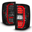 ANZO 14-18 GMC Sierra 1500 Full LED Taillights Black Housing Clear Lens (w/C Light Bars)-1